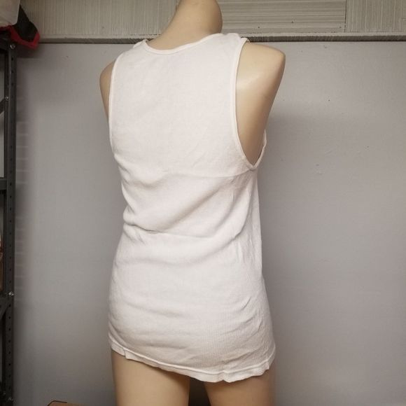 A-shirt tank top beater undershirt medium mens 34-36 white - Picture 5 of 7